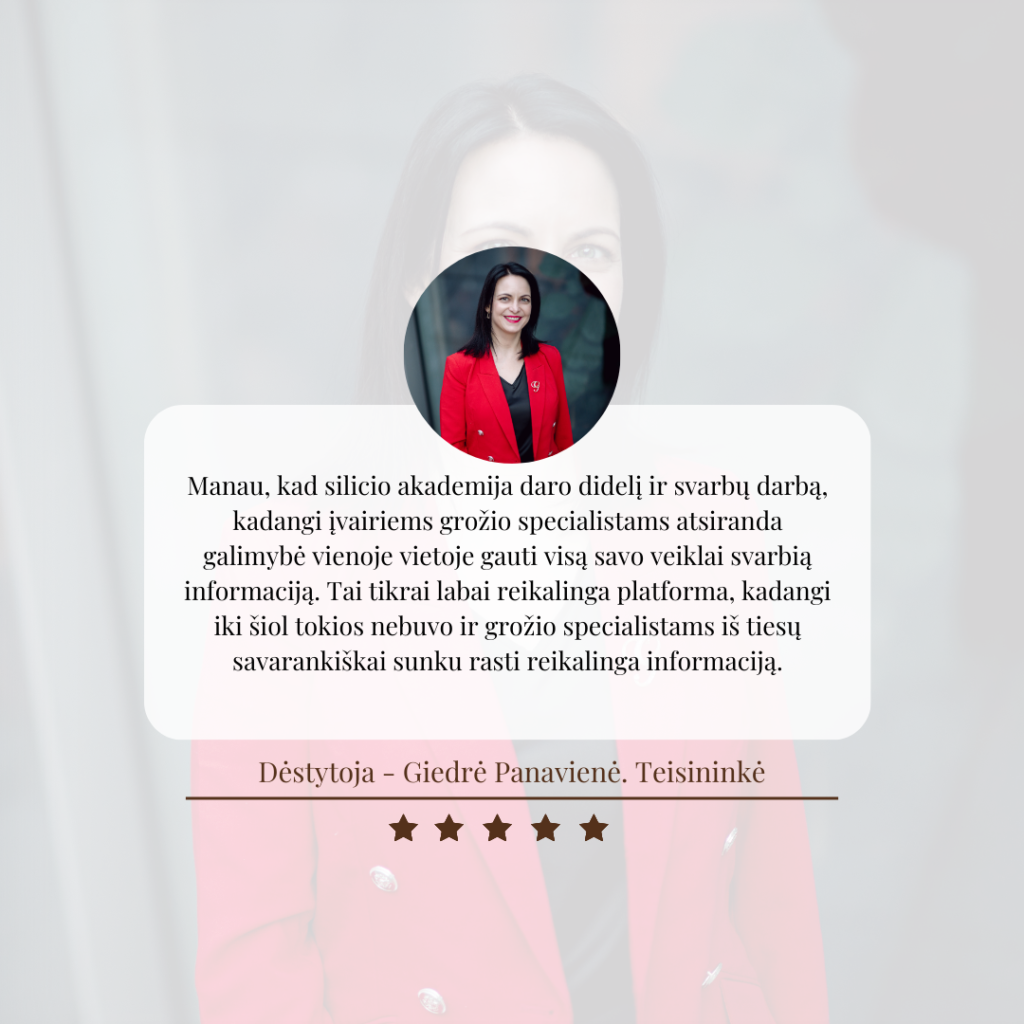 Silicio Akademijos atsiliepimas – Giedrė Panavienė