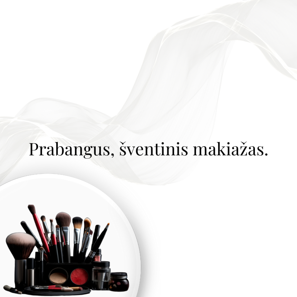 Prabangus, šventinis makiažas