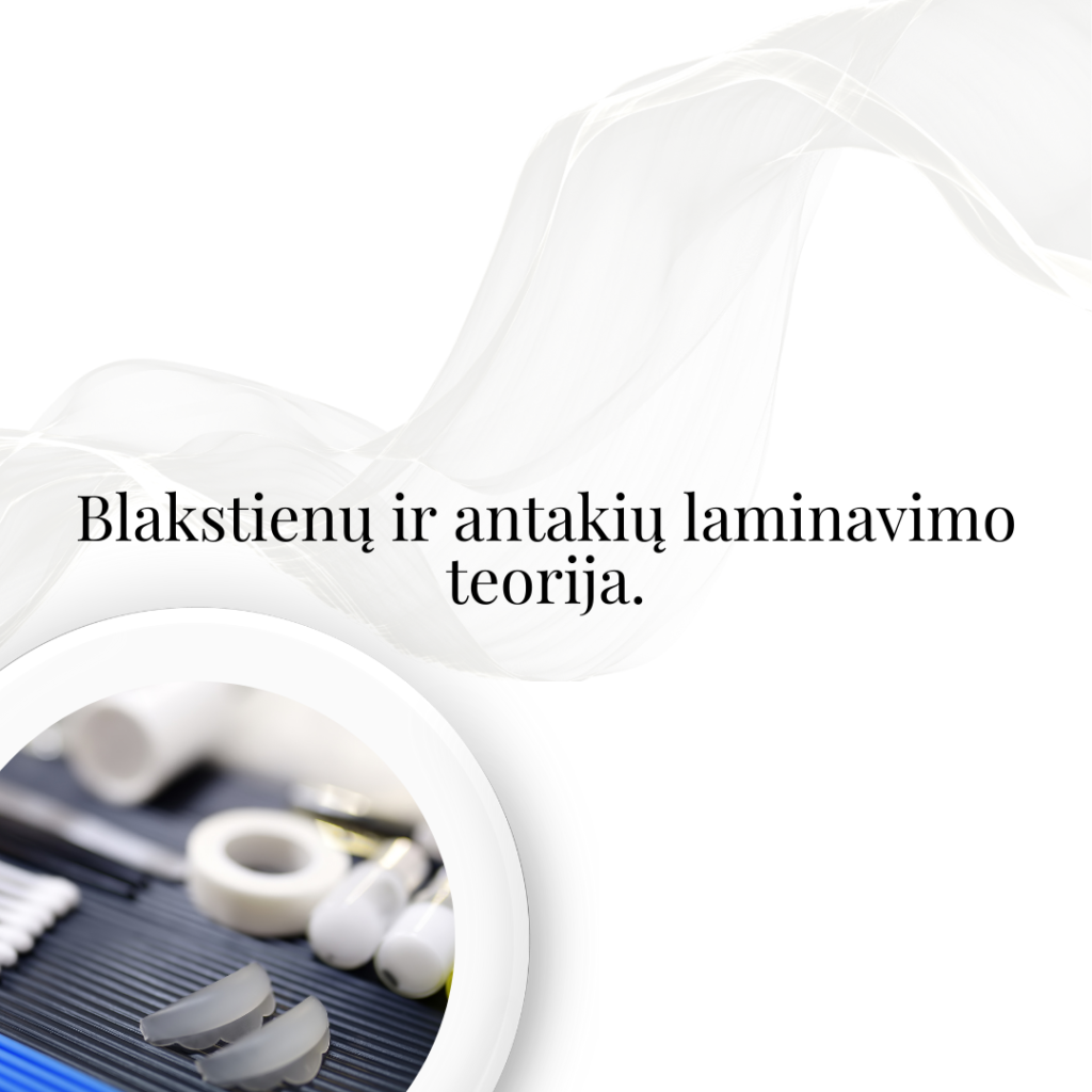 Blakstienų ir antakių laminavimo teorija