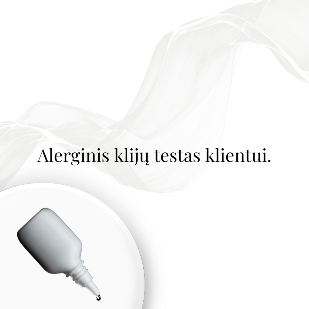 Alerginis klijų testas klientui