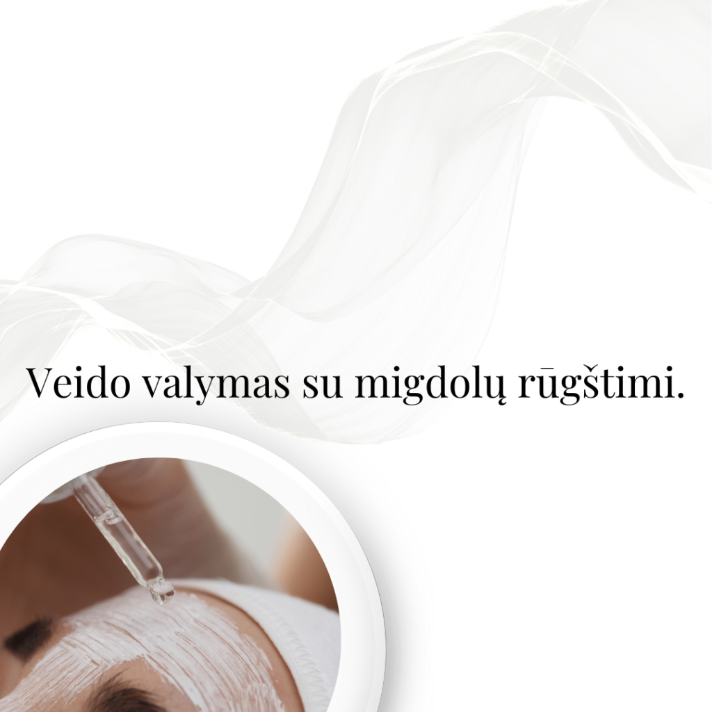 Veido valymas su migdolų rūgštimi
