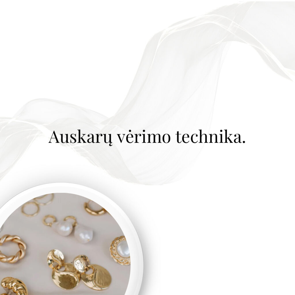 Auskarų vėrimo technika