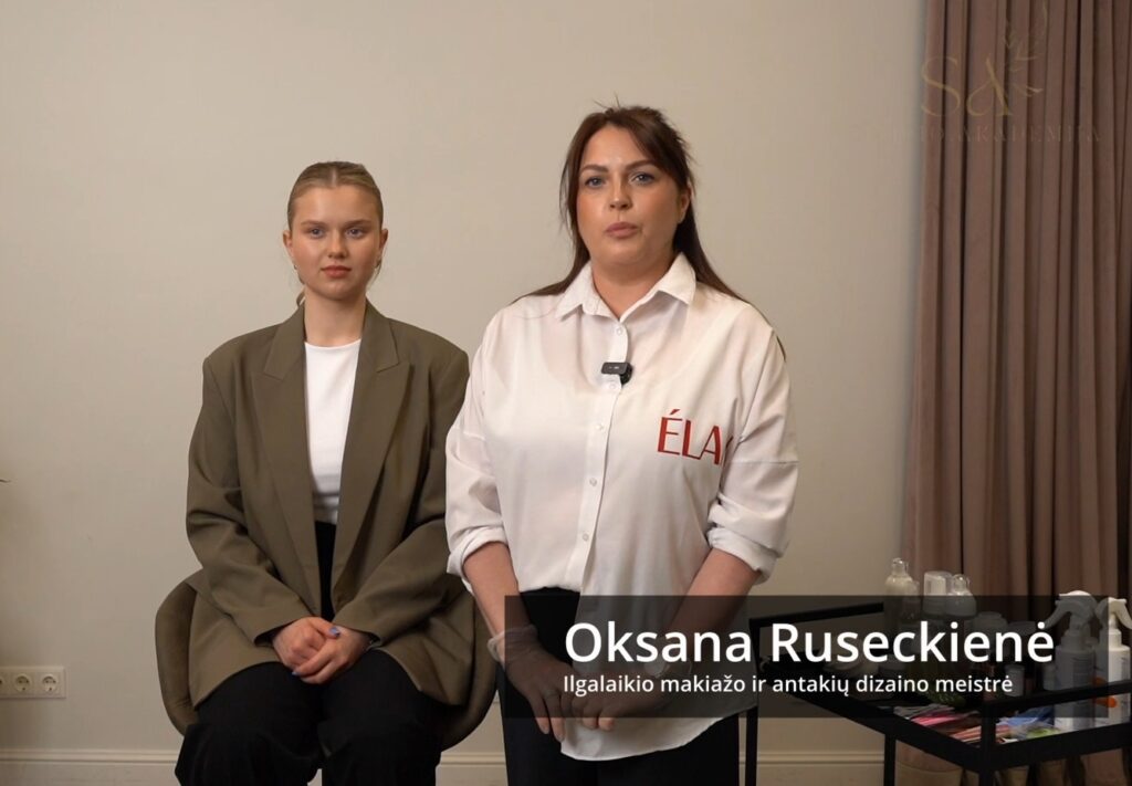 Antakių bei blakstienų laminavimas ir dažymas