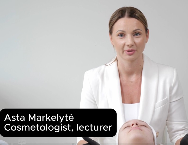 Combined facial cleansing (mechanical + acid-based)