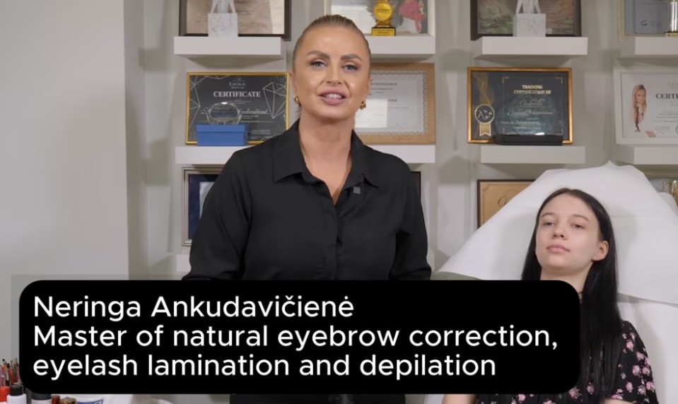 Eyebrow lamination with the 