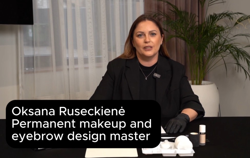 “Hair stroke” eyebrow hair technique on paper and latex